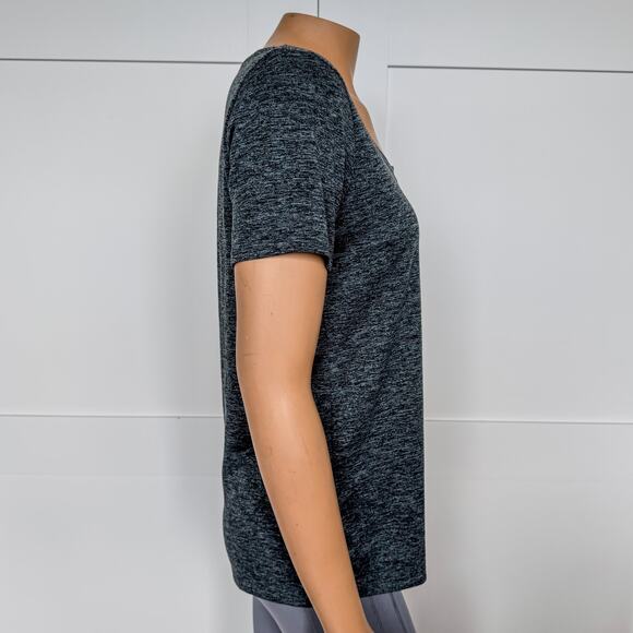 Nike Dri-Fit Dry Legend Scoop Neck Veneer Tee, Heather Black, Women’s SZ Medium - Picture 6 of 9